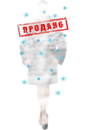 Мутоновая шуба классического кроя средней длины